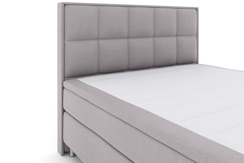 Komplett Sengepakke Choice No 4 180x200 Fast/Medium - Lysegrå|Metallben - Kontinentalsenger - Dobbeltsenger - Komplett sengepakke