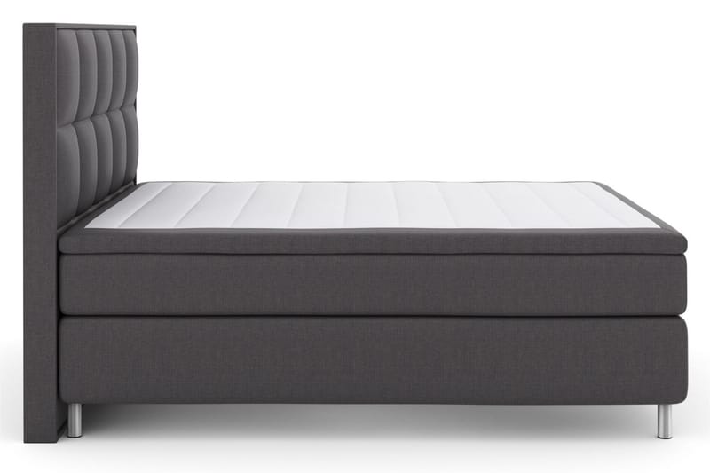 Komplett Sengepakke Choice No 4 180x200 Fast/Medium - Mørkegrå|Metallben - Møbler - Senger - Kontinentalsenger