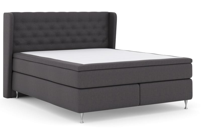 Komplett Sengepakke Choice No 4 180x200 Medium - Mørkegrå|Sølvben - Møbler - Senger - Kontinentalsenger