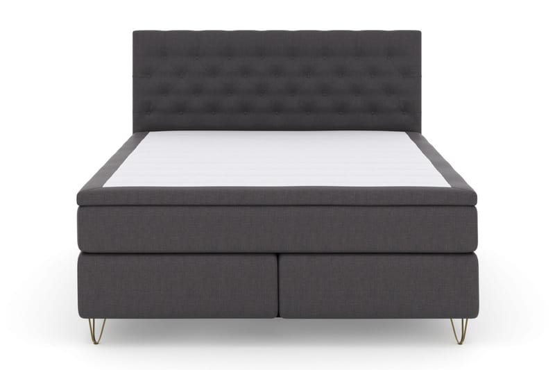Komplett Sengepakke Choice No 4 180x200 Medium - Mørkegrå|V-formede Metallben - Møbler - Senger - Kontinentalsenger