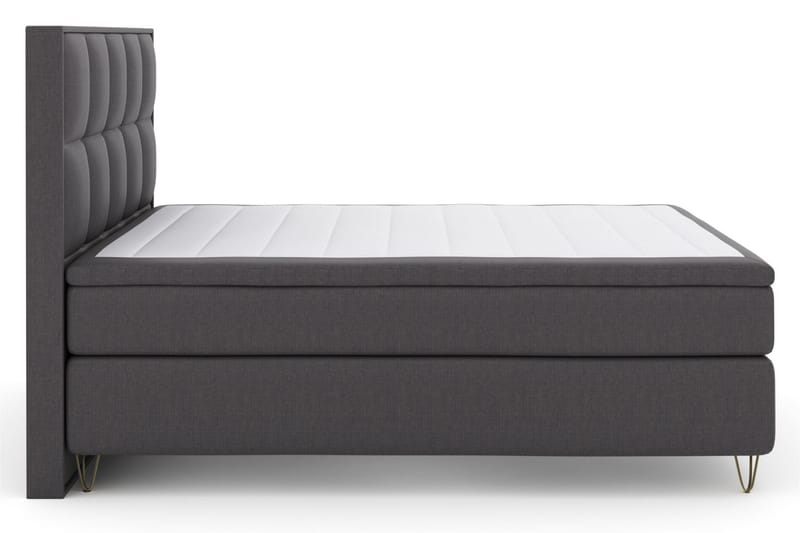 Komplett Sengepakke Choice No 4 180x200 Medium - Mørkegrå|V-formede Metallben - Møbler - Senger - Kontinentalsenger