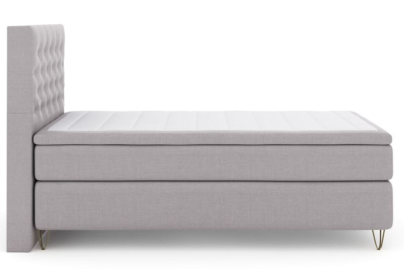 Komplett Sengepakke Choice No 5 120x200 Fast Lateks - Lysegrå|V-formede Metallben - Møbler - Senger - Kontinentalsenger