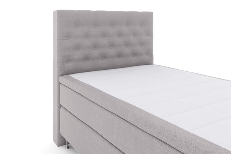 Komplett Sengepakke Choice No 5 120x200 Fast Watergel - Lysegrå|Sølvben - Møbler - Senger - Kontinentalsenger