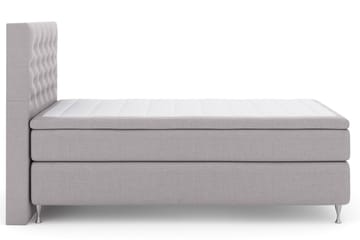 Komplett Sengepakke Choice No 5 120x200 Fast Watergel - Lysegrå|Sølvben - Møbler - Senger - Kontinentalsenger