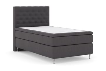 Komplett Sengepakke Choice No 5 120x200 Fast Watergel - Mørkegrå|Sølvben - Møbler - Senger - Kontinentalsenger
