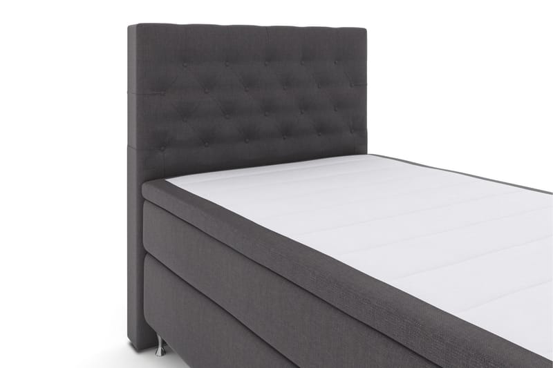 Komplett Sengepakke Choice No 5 120x200 Fast Watergel - Mørkegrå|Sølvben - Kontinentalsenger - Komplett sengepakke