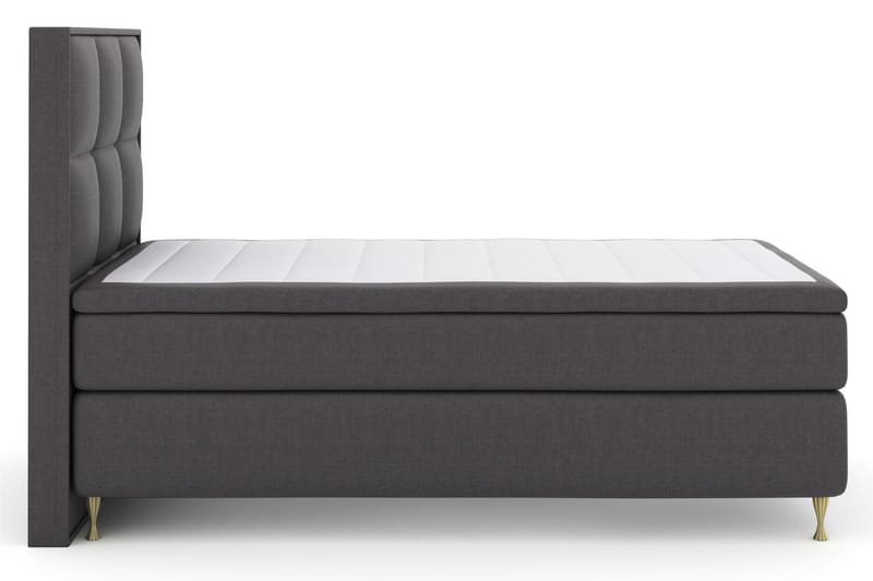 Komplett Sengepakke Choice No 5 120x200 Medium Lateks - Mørkegrå|V-formede Metallben - Møbler - Senger - Kontinentalsenger