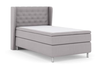 Komplett Sengepakke Choice No 5 120x200 Medium Watergel - Lysegrå|Metallben - Møbler - Senger - Kontinentalsenger