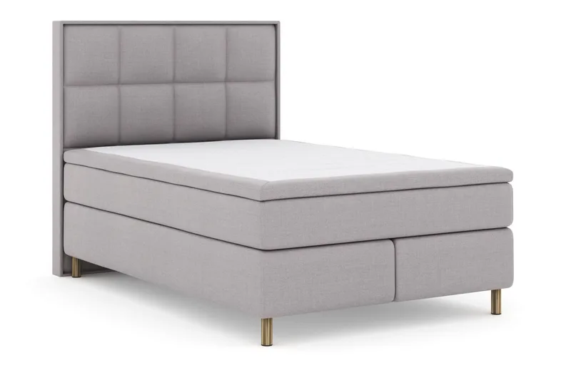 Komplett Sengepakke Choice No 5 140x200 Fast Lateks - Lysegrå|Kobberben - Møbler - Senger - Kontinentalsenger