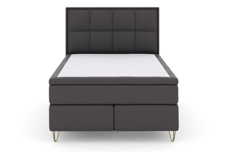 Komplett Sengepakke Choice No 5 140x200 Fast Watergel - Mørkegrå|V-formede Metallben - Møbler - Senger - Enkeltsenger