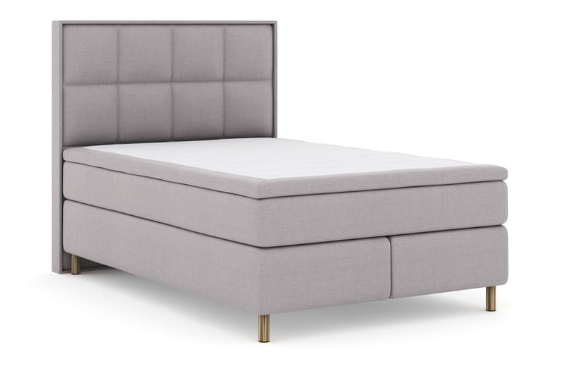 Komplett Sengepakke Choice No 5 140x200 Fast/Medium Lateks - Lysegrå|Kobberben - Møbler - Senger - Kontinentalsenger
