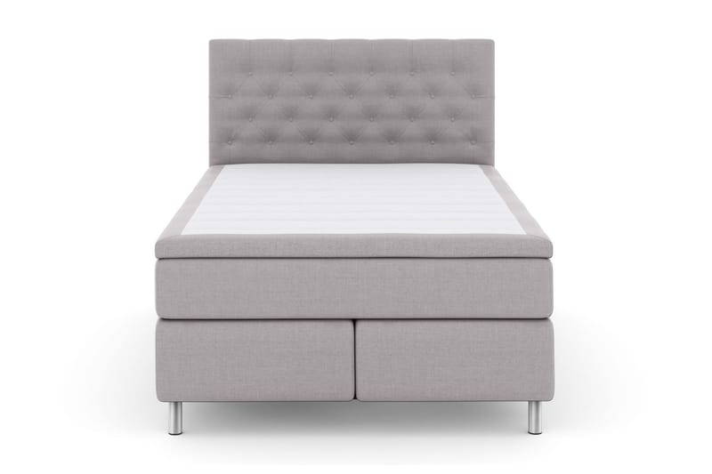 Komplett Sengepakke Choice No 5 140x200 Fast/Medium Lateks - Lysegrå|Metallben - Møbler - Senger - Kontinentalsenger
