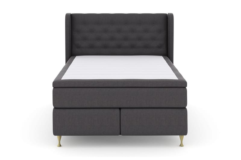 Komplett Sengepakke Choice No 5 140x200 Fast/Medium Lateks - Mørkegrå|Gullben - Møbler - Senger - Kontinentalsenger