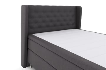 Komplett Sengepakke Choice No 5 140x200 Fast/Medium Lateks - Mørkegrå|Sølvben - Møbler - Senger - Kontinentalsenger