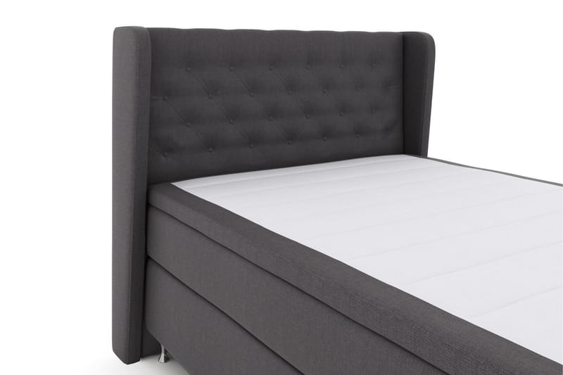 Komplett Sengepakke Choice No 5 140x200 Fast/Medium Lateks - Mørkegrå|Sølvben - Møbler - Senger - Kontinentalsenger