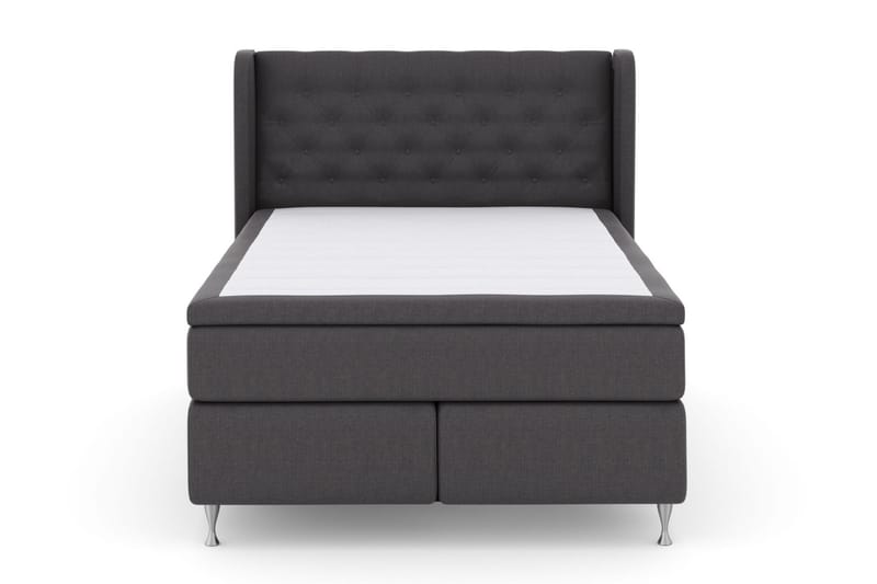 Komplett Sengepakke Choice No 5 140x200 Fast/Medium Lateks - Mørkegrå|Sølvben - Møbler - Senger - Kontinentalsenger