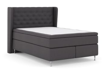 Komplett Sengepakke Choice No 5 140x200 Fast/Medium Lateks - Mørkegrå|Sølvben - Møbler - Senger - Kontinentalsenger