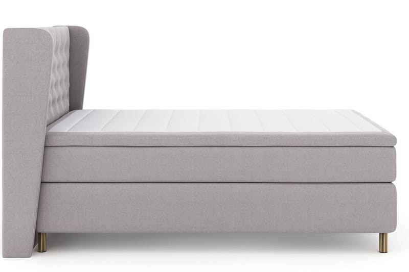 Komplett Sengepakke Choice No 5 140x200 Fast/Medium Watergel - Lysegrå|Kobberben - Møbler - Senger - Kontinentalsenger