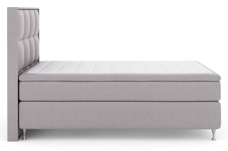 Komplett Sengepakke Choice No 5 140x200 Fast/Medium Watergel - Lysegrå|Sølvben - Møbler - Senger - Kontinentalsenger