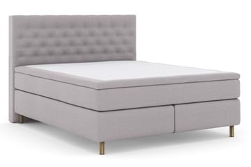 Komplett Sengepakke Choice No 5 160x200 Fast Watergel - Lysegrå|Kobberben - Møbler - Senger - Kontinentalsenger
