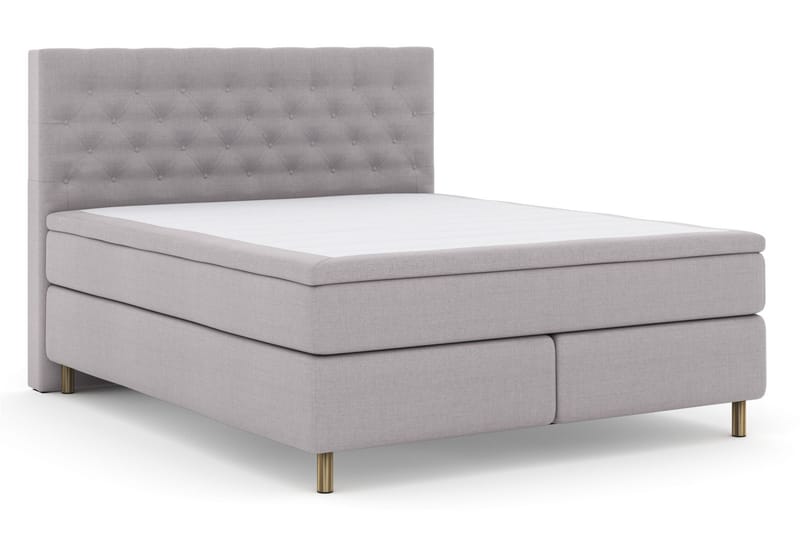 Komplett Sengepakke Choice No 5 160x200 Fast Watergel - Lysegrå|Kobberben - Møbler - Senger - Kontinentalsenger