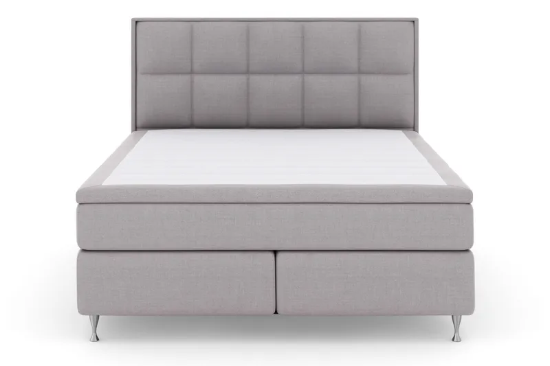 Komplett Sengepakke Choice No 5 160x200 Fast Watergel - Lysegrå|Sølvben - Møbler - Senger - Kontinentalsenger