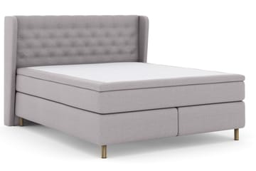 Komplett Sengepakke Choice No 5 160x200 Fast/Medium Lateks - Lysegrå|Kobberben - Møbler - Senger - Kontinentalsenger