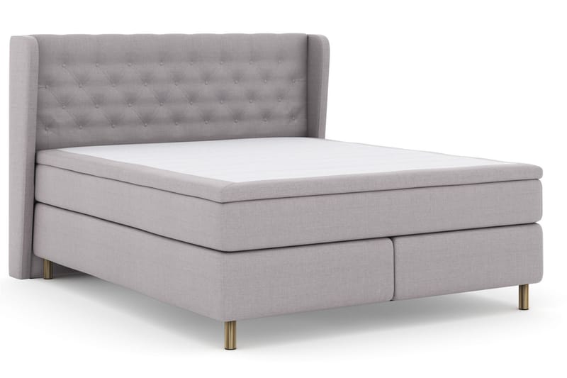 Komplett Sengepakke Choice No 5 160x200 Fast/Medium Lateks - Lysegrå|Kobberben - Møbler - Senger - Kontinentalsenger