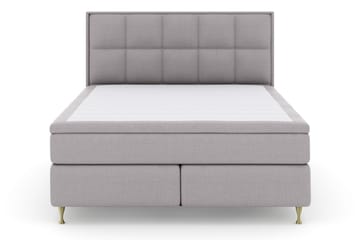 Komplett Sengepakke Choice No 5 160x200 Medium Lateks - Lysegrå|Gullben - Møbler - Senger - Kontinentalsenger