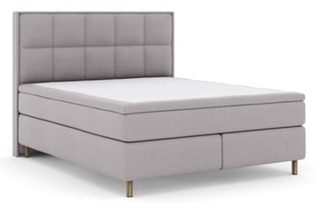 Komplett Sengepakke Choice No 5 160x200 Medium Lateks - Lysegrå|Kobberben - Møbler - Senger - Kontinentalsenger