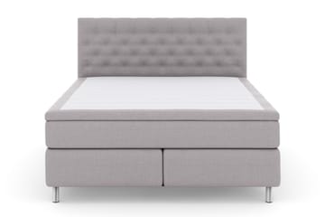 Komplett Sengepakke Choice No 5 160x200 Medium Lateks - Lysegrå|Metallben - Møbler - Senger - Kontinentalsenger