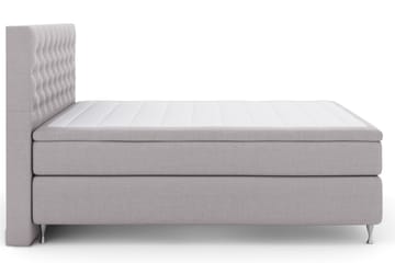 Komplett Sengepakke Choice No 5 210x210 Fast/Medium Lateks - Lysegrå|Sølvben - Møbler - Senger - Kontinentalsenger