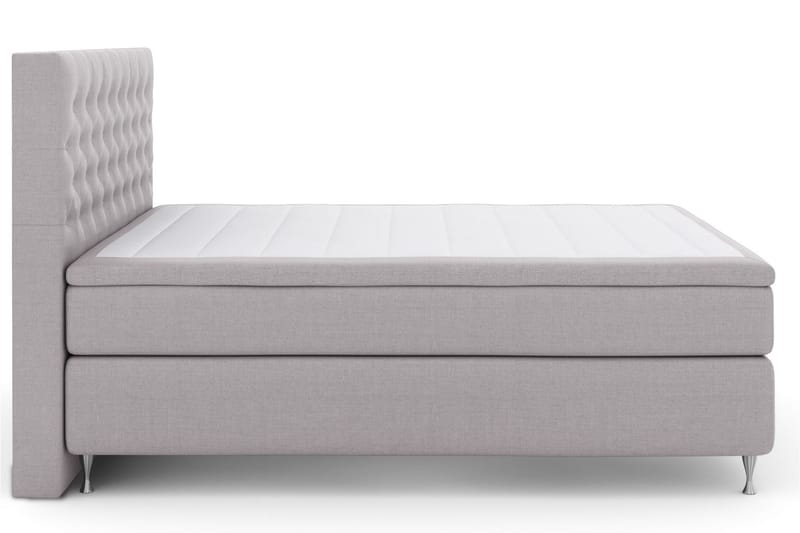 Komplett Sengepakke Choice No 5 210x210 Fast/Medium Lateks - Lysegrå|Sølvben - Møbler - Senger - Kontinentalsenger