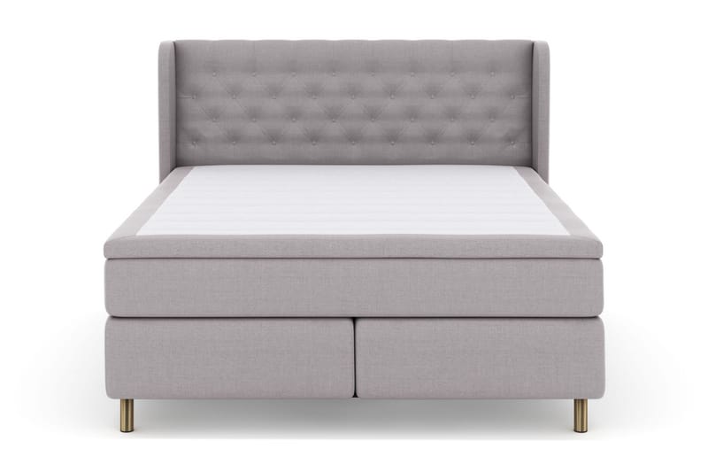Komplett Sengepakke Choice No 5 210x210 Fast/Medium Watergel - Lysegrå|Kobberben - Møbler - Senger - Kontinentalsenger