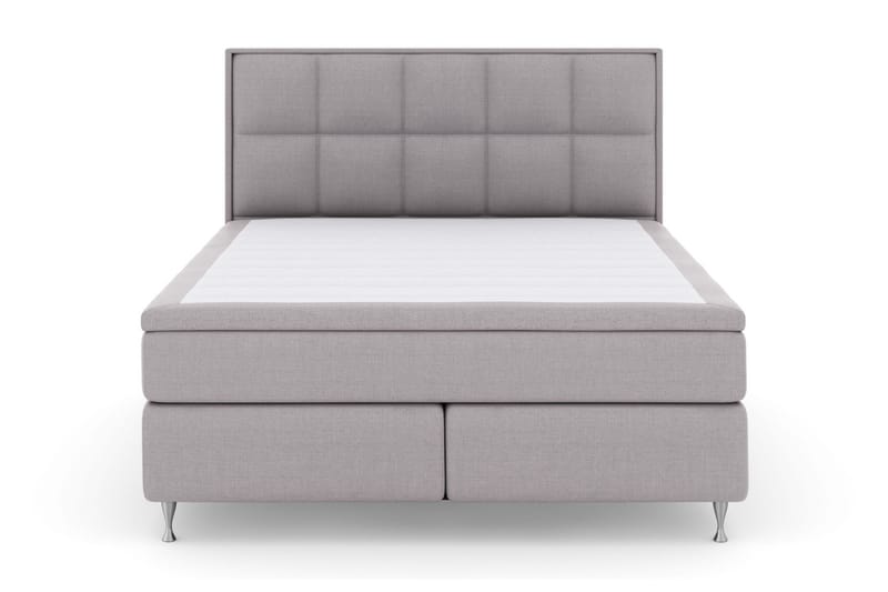 Komplett Sengepakke Choice No 5 210x210 Fast/Medium Watergel - Lysegrå|Sølvben - Møbler - Senger - Kontinentalsenger