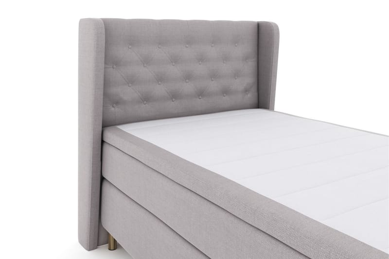 Komplett Sengepakke Choice No 6 120x200 Fast Watergel - Lysegrå|Kopperben - Møbler - Senger - Kontinentalsenger