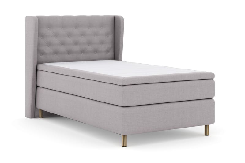 Komplett Sengepakke Choice No 6 120x200 Fast Watergel - Lysegrå|Kopperben - Møbler - Senger - Kontinentalsenger