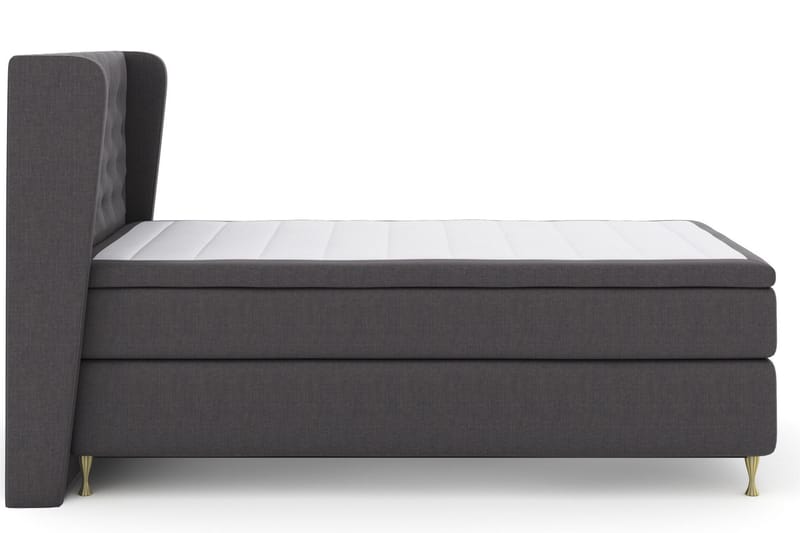 Komplett Sengepakke Choice No 6 120x200 Fast Watergel - Mørkegrå|Gullben - Møbler - Senger - Enkeltsenger