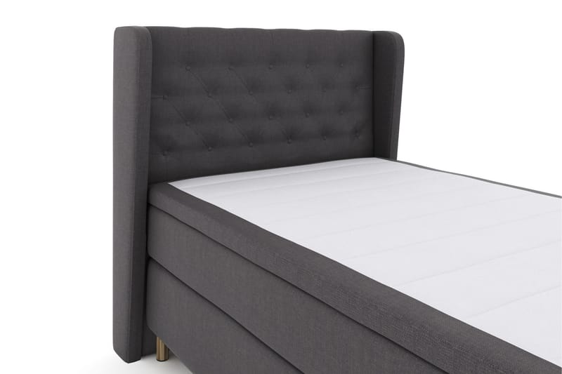 Komplett Sengepakke Choice No 6 120x200 Fast Watergel - Mørkegrå|Kobberben - Møbler - Senger - Kontinentalsenger