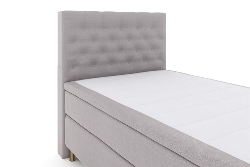 Komplett Sengepakke Choice No 6 120x200 Medium Lateks/Memory - Lysegrå|Kopperben - Møbler - Senger - Kontinentalsenger