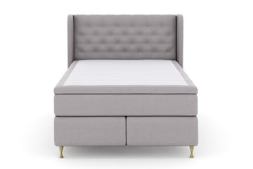 Komplett Sengepakke Choice No 6 140x200 Fast/Medium Watergel - Lysegrå|Gullben - Møbler - Senger - Kontinentalsenger