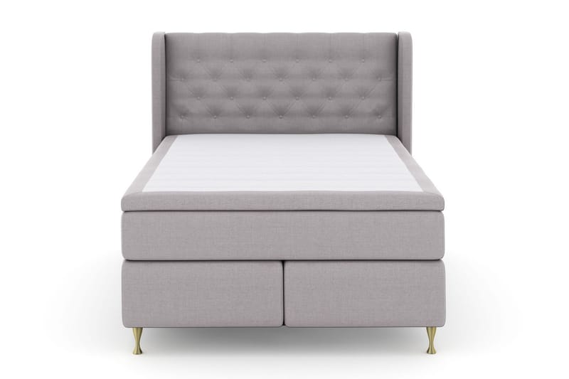 Komplett Sengepakke Choice No 6 140x200 Fast/Medium Watergel - Lysegrå|Gullben - Møbler - Senger - Kontinentalsenger