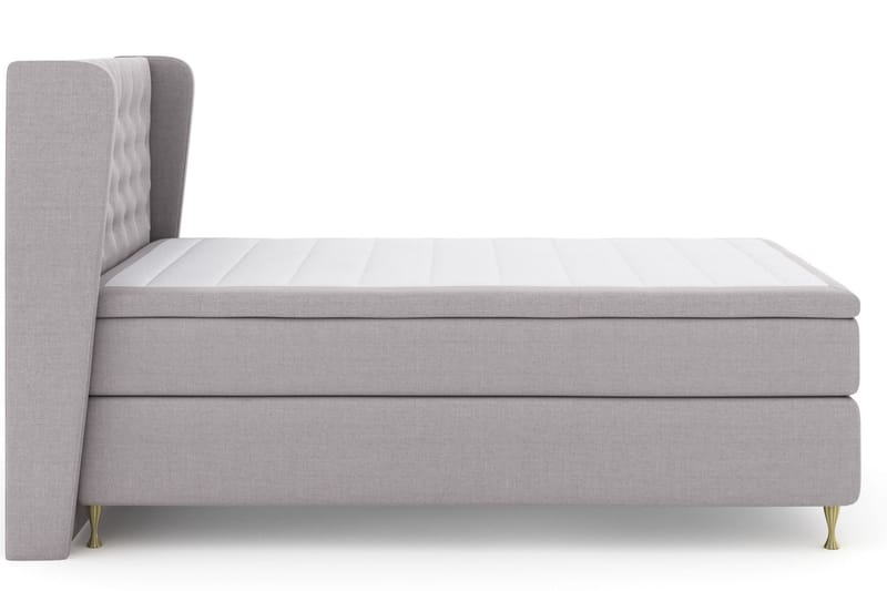Komplett Sengepakke Choice No 6 140x200 Fast/Medium Watergel - Lysegrå|Gullben - Møbler - Senger - Kontinentalsenger