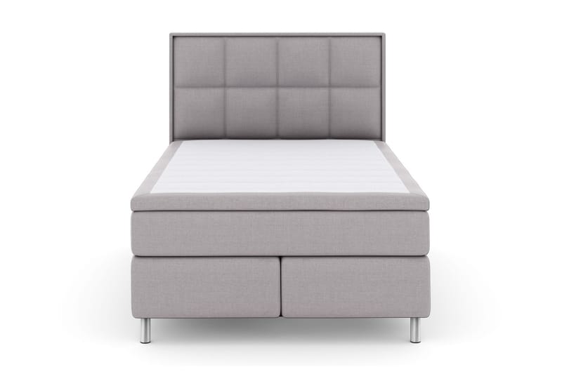 Komplett Sengepakke Choice No 6 140x200 Fast/Medium Watergel - Lysegrå|Metallben - Møbler - Senger - Kontinentalsenger