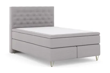 Komplett Sengepakke Choice No 6 140x200 Fast/Medium Watergel - Lysegrå|V-formede Metallben - Møbler - Senger - Enkeltsenger