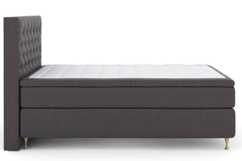 Komplett Sengepakke Choice No 6 140x200 Fast/Medium Watergel - Mørkegrå|Gullben - Møbler - Senger - Enkeltsenger