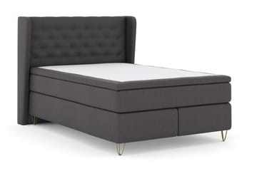 Komplett Sengepakke Choice No 6 140x200 Fast/Medium Watergel - Mørkegrå|V-formede Metallben - Møbler - Senger - Kontinentalsenger