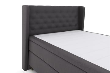 Komplett Sengepakke Choice No 6 140x200 Fast/Medium Watergel - Mørkegrå|V-formede Metallben - Møbler - Senger - Kontinentalsenger
