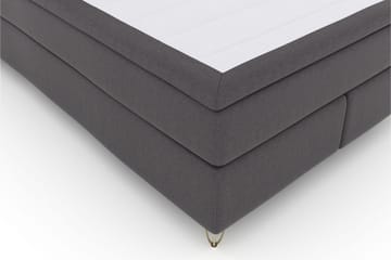 Komplett Sengepakke Choice No 6 140x200 Fast/Medium Watergel - Mørkegrå|V-formede Metallben - Møbler - Senger - Kontinentalsenger