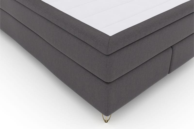 Komplett Sengepakke Choice No 6 140x200 Fast/Medium Watergel - Mørkegrå|V-formede Metallben - Møbler - Senger - Kontinentalsenger